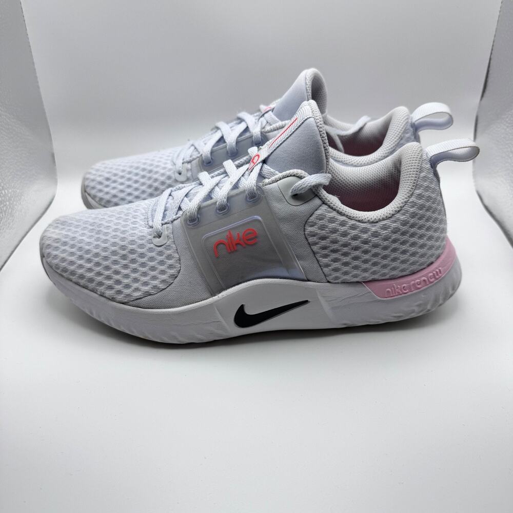 Size 9 - Nike Renew In-Season TR 10 Grey Bright Crimson W - Picture 2 of 10